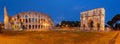 Colosseum and Arch of Constantine in Rome, Italy Royalty Free Stock Photo