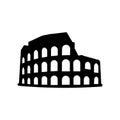 Colosseum black sign icon. Vector illustration eps 10