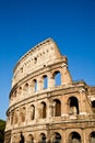 Colosseum with blue sky Royalty Free Stock Photo