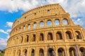 The Colosseum or Coliseum amphitheatre at sunset Royalty Free Stock Photo