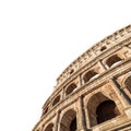 Colosseum, or Coliseum, isolated on white background. Symbol of Rome and Italy Royalty Free Stock Photo