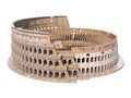 Colosseum, Coliseum isolated on white. Symbol of Rome and Italy,