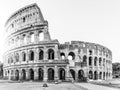 Colosseum, or Coliseum. Morning sunrise at huge Roman amphitheatre, Rome, Italy. Royalty Free Stock Photo