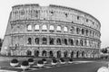 Colosseum, or Coliseum. Morning sunrise at huge Roman amphitheatre, Rome, Italy. Royalty Free Stock Photo