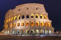 Colosseum or Coliseum at night, Rome, Italy. Royalty Free Stock Photo