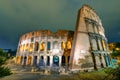 Colosseum (Coliseum) at night in Rome Royalty Free Stock Photo