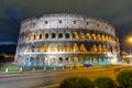 Colosseum (Coliseum) at night in Rome Royalty Free Stock Photo