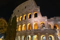 Colosseum or Coliseum at night, Rome, Italy Royalty Free Stock Photo