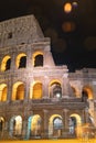 Colosseum or Coliseum at night, Rome, Italy. Royalty Free Stock Photo