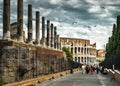 Colosseum Coliseum from the Roman Forum, Rome Royalty Free Stock Photo