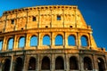 Colosseum (Coliseum) at sunset, Rome Royalty Free Stock Photo