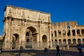 Colosseum and Constantines Arch Royalty Free Stock Photo
