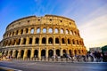 Colosseum at dusk in Rome Royalty Free Stock Photo