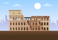 The Colosseum - An Elliptical Amphitheatre - Stock Illustration