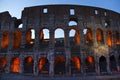 Colosseum Evening Details Rome Italy
