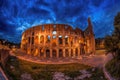 Colosseum in the evening, Rome, Italy Royalty Free Stock Photo