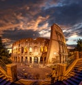 Colosseum during evening time, Rome, Italy Royalty Free Stock Photo