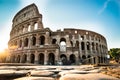 Colosseum At Sunrise In Rome, Italy Royalty Free Stock Photo