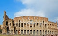 The Colosseum, famous ancient amphitheater in Rome Royalty Free Stock Photo