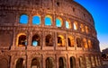 Colosseum golden hour Rome Italy Royalty Free Stock Photo