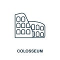 Colosseum icon from italy collection. Simple line Colosseum icon for templates, web design and infographics