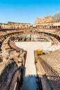 Colosseum interior view in Rome, Italy Royalty Free Stock Photo