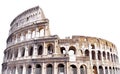 Colosseum isolated white background, in Rome Italy. Royalty Free Stock Photo