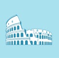 Colosseum - Italy, Rome. | World famous buildings vector illustration