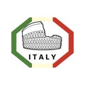 Colosseum label. Vector illustration decorative design
