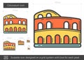 Colosseum line icon.