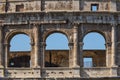 Colosseum - the main tourist attractions of Rome, Italy. Ancient Rome Ruins of Roman Civilization. Royalty Free Stock Photo