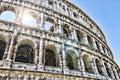 Colosseum - the main tourist attractions of Rome, Italy. Ancient Rome Ruins of Roman Civilization. Royalty Free Stock Photo