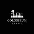 Colosseum music logo, colosseum piano icon vector Royalty Free Stock Photo