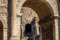 the Colosseum, and the nearby Arch of Constantine