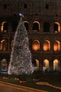 Colosseum by night in Christmas time Royalty Free Stock Photo