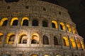 Colosseum at night- the main tourist attractions of Rome, Italy. Ancient Rome Ruins of Roman Civilization. Royalty Free Stock Photo