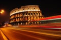 Colosseum at night in Rome, Italy Royalty Free Stock Photo