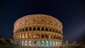 Colosseum at night in Rome, Italy Royalty Free Stock Photo