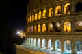 Colosseum night view, Rome landmark, Italy Royalty Free Stock Photo