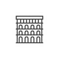 Colosseum outline icon