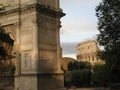 Colosseum and The Arch of Constantine Royalty Free Stock Photo