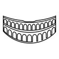 Colosseum in Rome icon, outline style