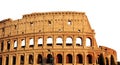 Colosseum in Rome Italy isolated on white background Royalty Free Stock Photo