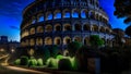 Colosseum, Rome, Italy. Night photography with long shutter speed Royalty Free Stock Photo