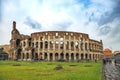 COLOSSEUM ROME ITALY - NOVEMBER 8 : tourist taking a photo in fr Royalty Free Stock Photo