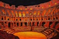 Colosseum in Rome, Italy,  Roman Coliseum is one of the main tourist attractions of Rome Royalty Free Stock Photo