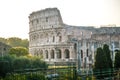 Colosseum in Rome, Italy during sunrise. Rome architecture and landmark Royalty Free Stock Photo