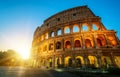 Colosseum in Rome, Italy at Sunrise Royalty Free Stock Photo