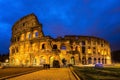 Colosseum, Rome, Italy. Twilight view of Colosseo Royalty Free Stock Photo