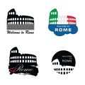 Colosseum Rome sign vector illustration